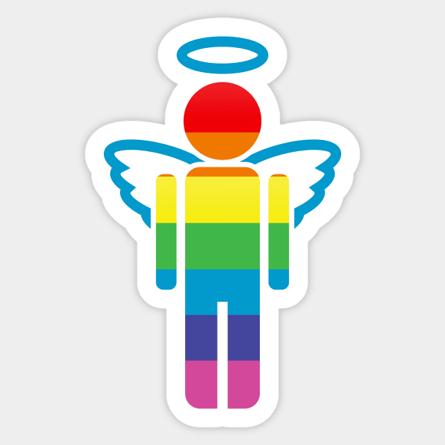 gay angel Sticker by chromatosis